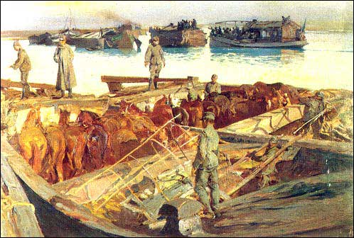 Movimenti di truppe nell'estuario di Giulio Aristide Sartorio