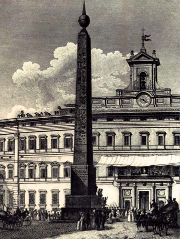 Obelisco Campese - incisione di Domenico Amici