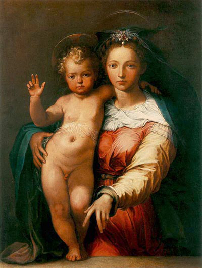 Madonna con bambino di Perin del Vaga