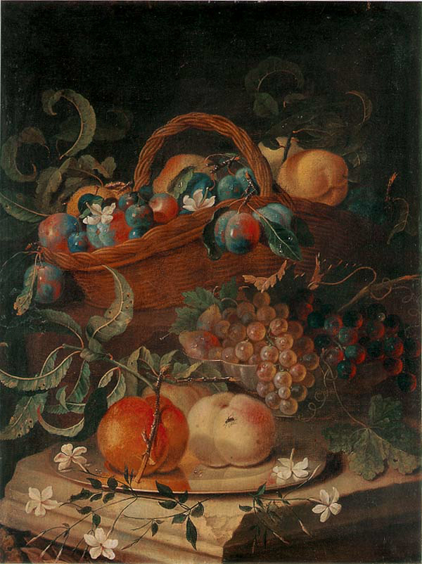 Natura morta con cesto di frutta di Maximilian Pfeiler
