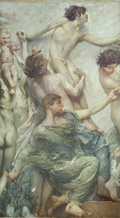 Autoritratto del Pittore che offre alla Giovane Italia la statuetta della Gorgone