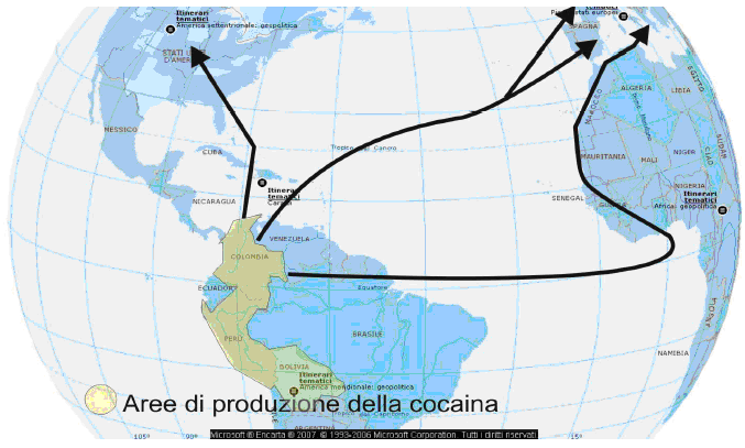 Grafico: Aree di produzione della cocaina