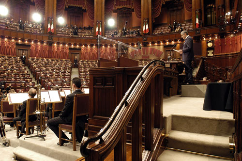 Un concerto nell'Aula di Montecitorio per ricordare la visita del Papa