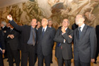 I Presidenti Napolitano e Bertinotti all'inaugurazione della Mostra